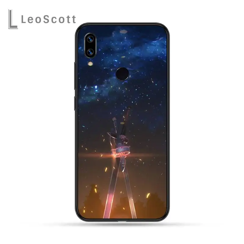 

anime Sword Art Online SAO Phone Case For Xiaomi Redmi Note 4 4x 5 6 7 8 pro S2 PLUS 6A PRO