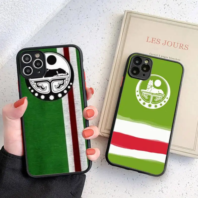 

Chechen National Flag Phone Case Black Transparent Matte For IPhone 7 8 11 12 S Mini Pro X XS XR MAX Plus Cover Shell