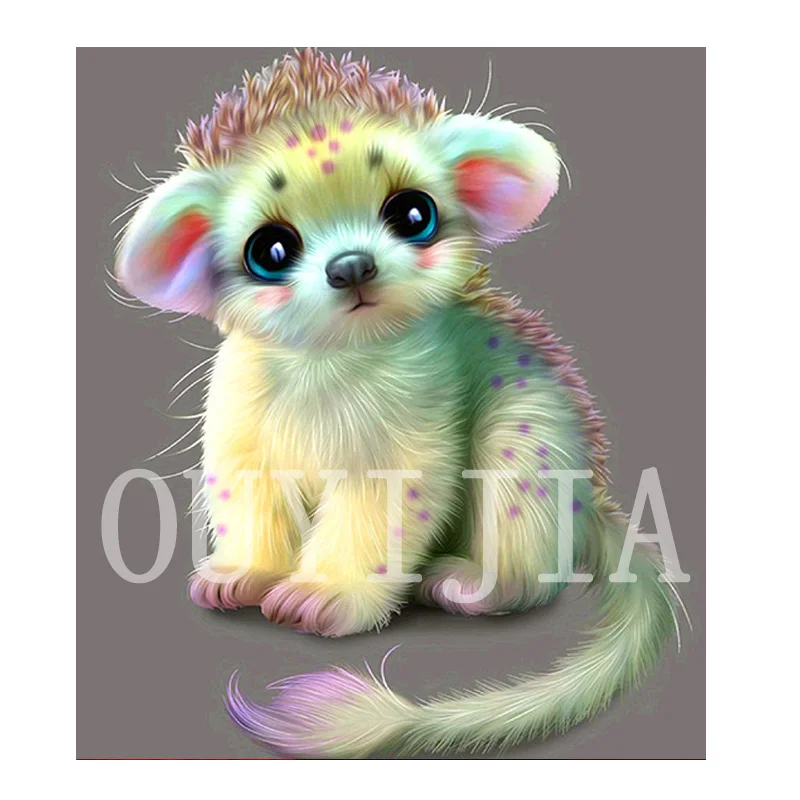 5D алмазная живопись сделай сам милая животная щенок полностью квадратная