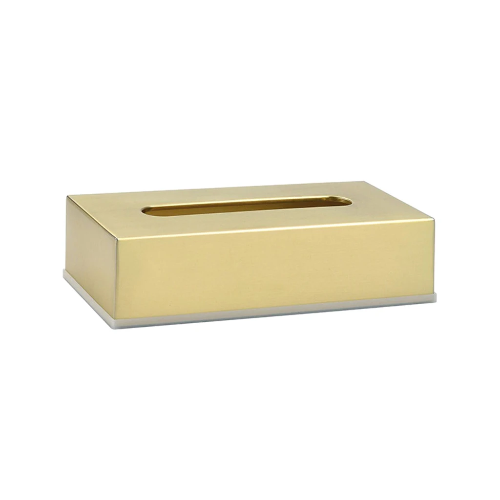 

Square Stainless Steel Tissue Box Cover Office Vanity Dresser Night Stand