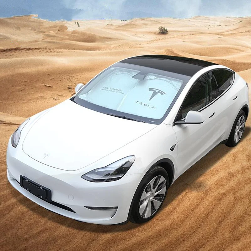 

Car Windshield Sunshades Covers Auto Front Window Sunshades for Tesla Model 3 X S Y P100D Tesla Letters Automobile Accessories