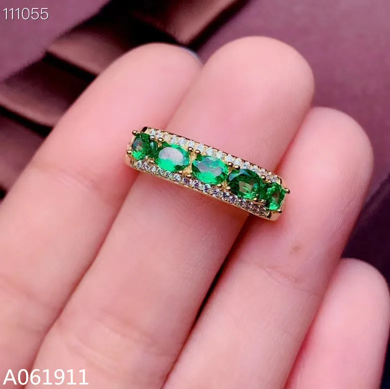 KJJEAXCMY изысканное ювелирное изделие натуральное серебро Tsavorite новое женское