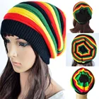 Jamaica Slouch Beanie зимняя теплая шапка для мужчин и женщин берет кепка зимняя мешковатая шапка регги корейская мода