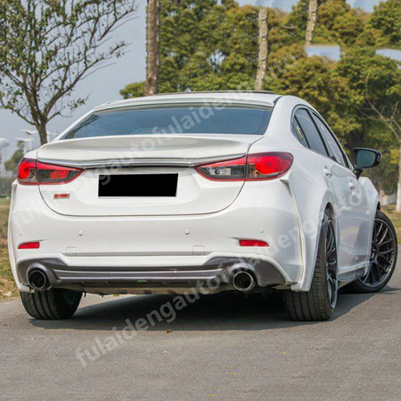 Для Mazda 6 M6 Atenza- Неокрашенный под задний бампер диффузор Накладка для губ задний сплиттер спойлер автомобильный Стайлинг