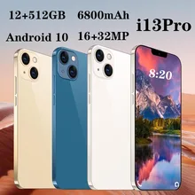 Versão global i13 pro 6.7 Polegada 6800mah smartphone 5g android 10 12gb 512gb celular celular 10 núcleo desbloquear 4g (3)