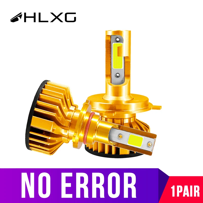 Светодиодные Автомобильные фары HLXG H4 H7 Canbus 9005 HB3 9006 HB4 H11 H8 H1 H9 противотуманные