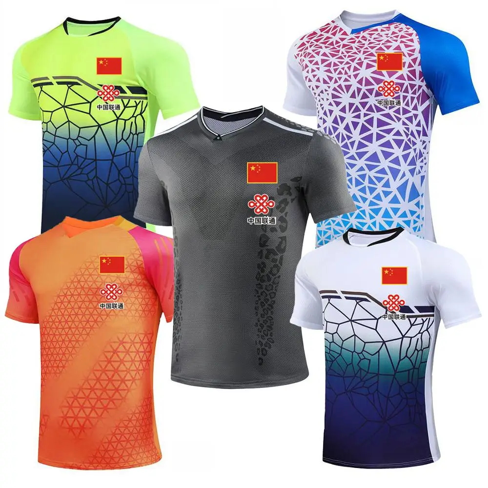 

2021 CHINA Flag Badminton shirts For Men Women , Girl Tennis T-Shirts , Female Table Tennis Jerseys Kit , Male Ping Pong Kits
