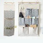 Новинка, лидер продаж, настенный органайзер с 7 карманами для хранения из хлопка и льна, водонепроницаемый мешочек для спальни, дома и офиса