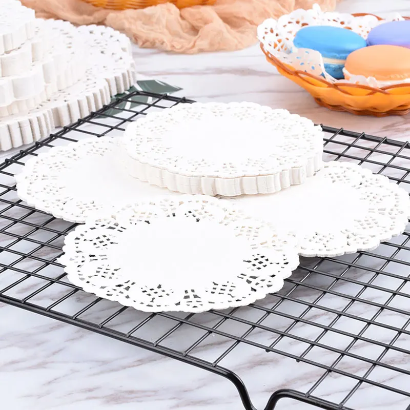 140 шт. кружевные бумажные салфетки подставка для торта из одноразовые Еда коврик