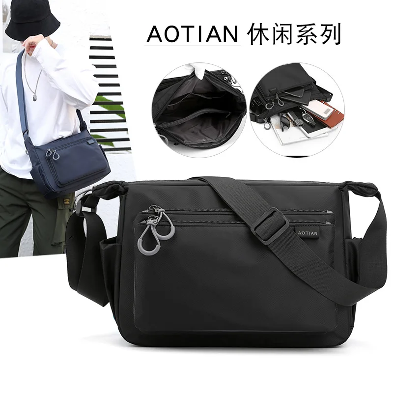 

Briefcase Men's Simplicity Fashion Multi-Layer Casual Waterproof Shoulder Messenger Bag Large Capacity Computer Backpack Oxford