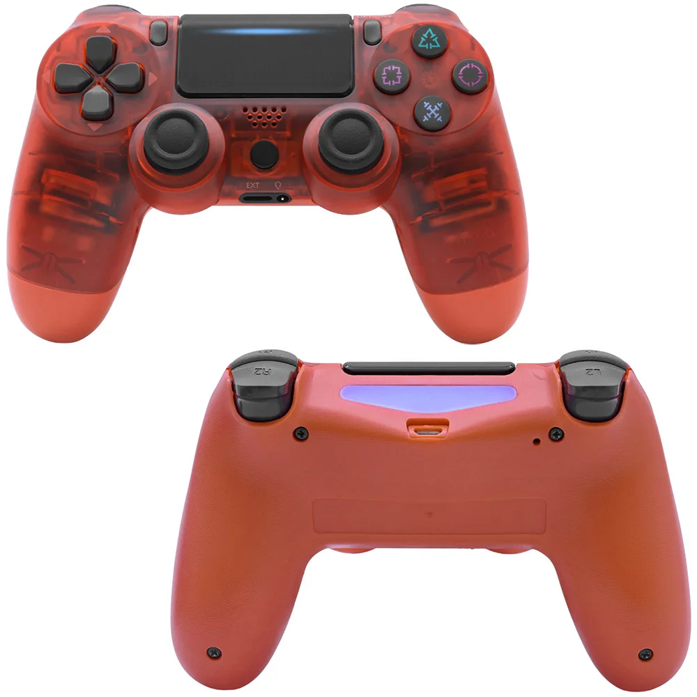 Wireless Clear Red Bluetooth беспроводной/проводной джойстик для PS4 контроллер подходит для Mando ps4 консоль для Playstation Dualshock 4 геймпад для PS3 - Цвет: Wireless Clear Red