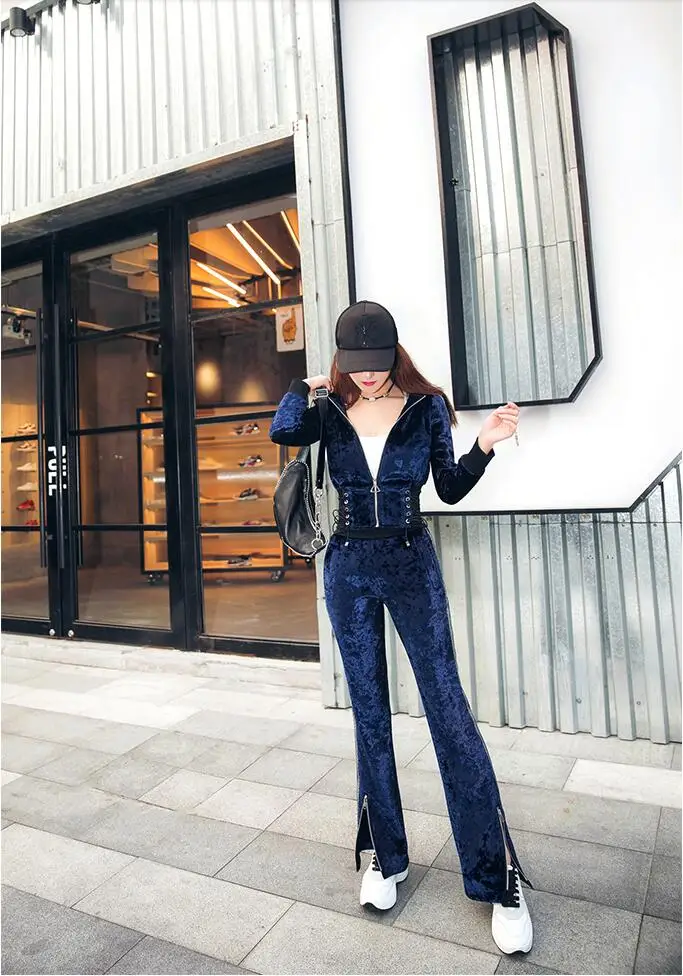 Новинка 2020 осенне-зимнее офисное модное повседневное Брендовое женское синее