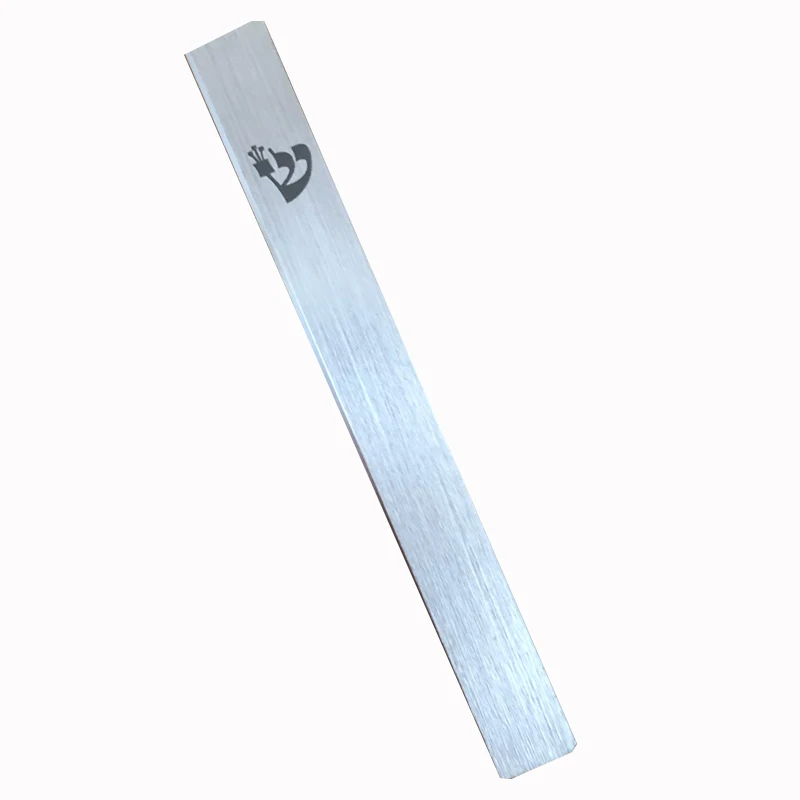 Классический серебристый алюминиевый чехол Mezuzah с голеной лазерной гравировкой
