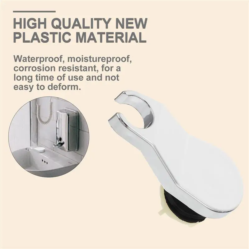 

1pc Prctical Shower Head Holder Faucet Bracket Shower Nozzle Holder Silver