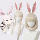 Парик для косплея аниме бетастры Хару, милые короткие волосы кролика, Длинные Синтетические волосы с кроличьими ушками для женщин и девушек, C72K170