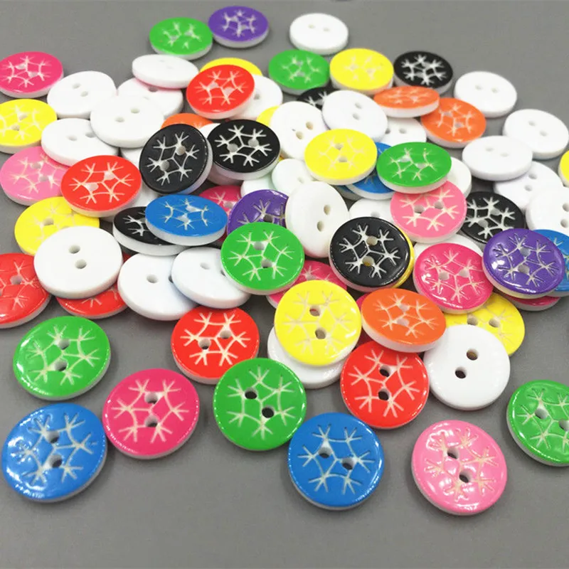 Набор для рукоделия 200 шт. Рождественский узор в виде снежинок смоляные кнопки