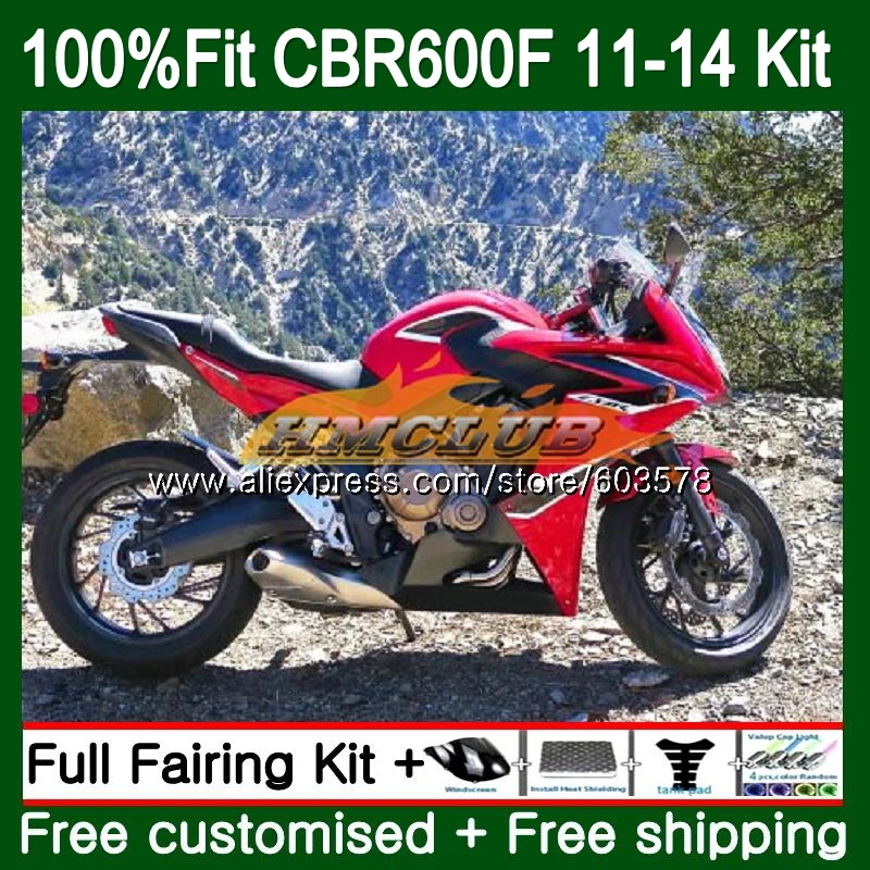 

Injection For HONDA CBR600F4i 2011 2012 2013 2014 129CL.28 CBR 600 F 600F CBR600 F F4i CBR600F 11 12 13 14 Fairings Factory red