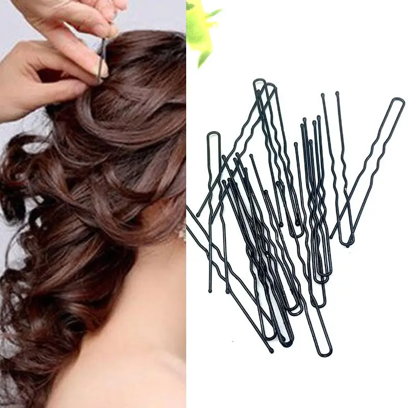 1 набор профессиональные заколки для волос черные Кудрявые Волнистые ручки