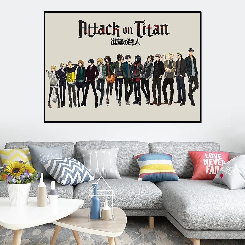 

Janpnese Anime Attack on Titan Canvas Painting Poster and Prints Wall Art Bedroom Decor Kids Room Decor Canvas Art Pictures