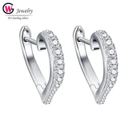 fashion drop earrings dangle silver hoop earrings zircon for weddings gift jewelry brand