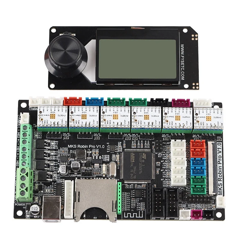 3D Printer Dual Z-Axis MKS Robin Pro Motherboard + 6 Pcs TMC2209 Stepper Motor Driver Mini12864 Screen Set Accessories | Компьютеры и