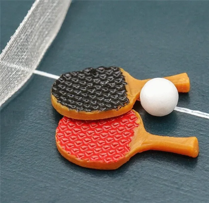 4 шт./комплект миниатюрные ракетки для настольного тенниса и пинг-понга | Дом сад