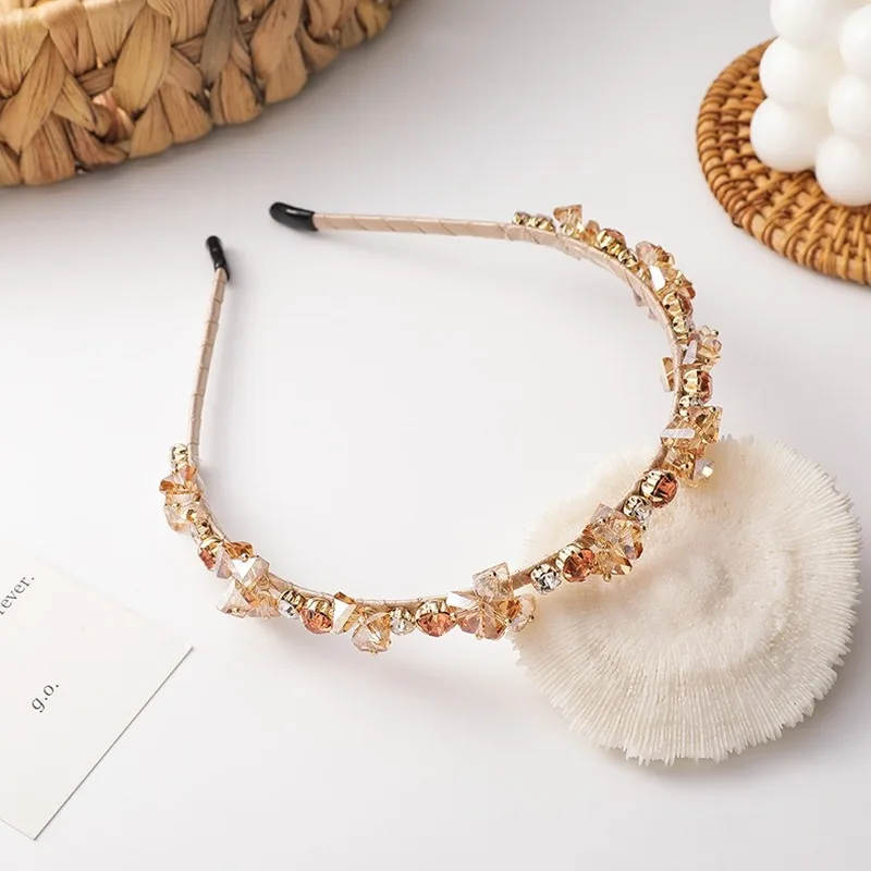 

Korean TV Star Vintage Rhinestone Crystal Headband Retro Elegant Ladies Hair Accessories Jewelry Hair Hoop Hairband Girls Bride
