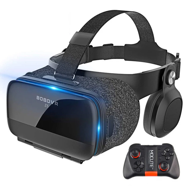 ETVR Z5 3D VR очки шлем виртуальной реальности Google Cardboard VR коробка с гарнитурой стерео для 4,7-6,2+ Bluetooth контроллер - Цвет: vr with mocute 050