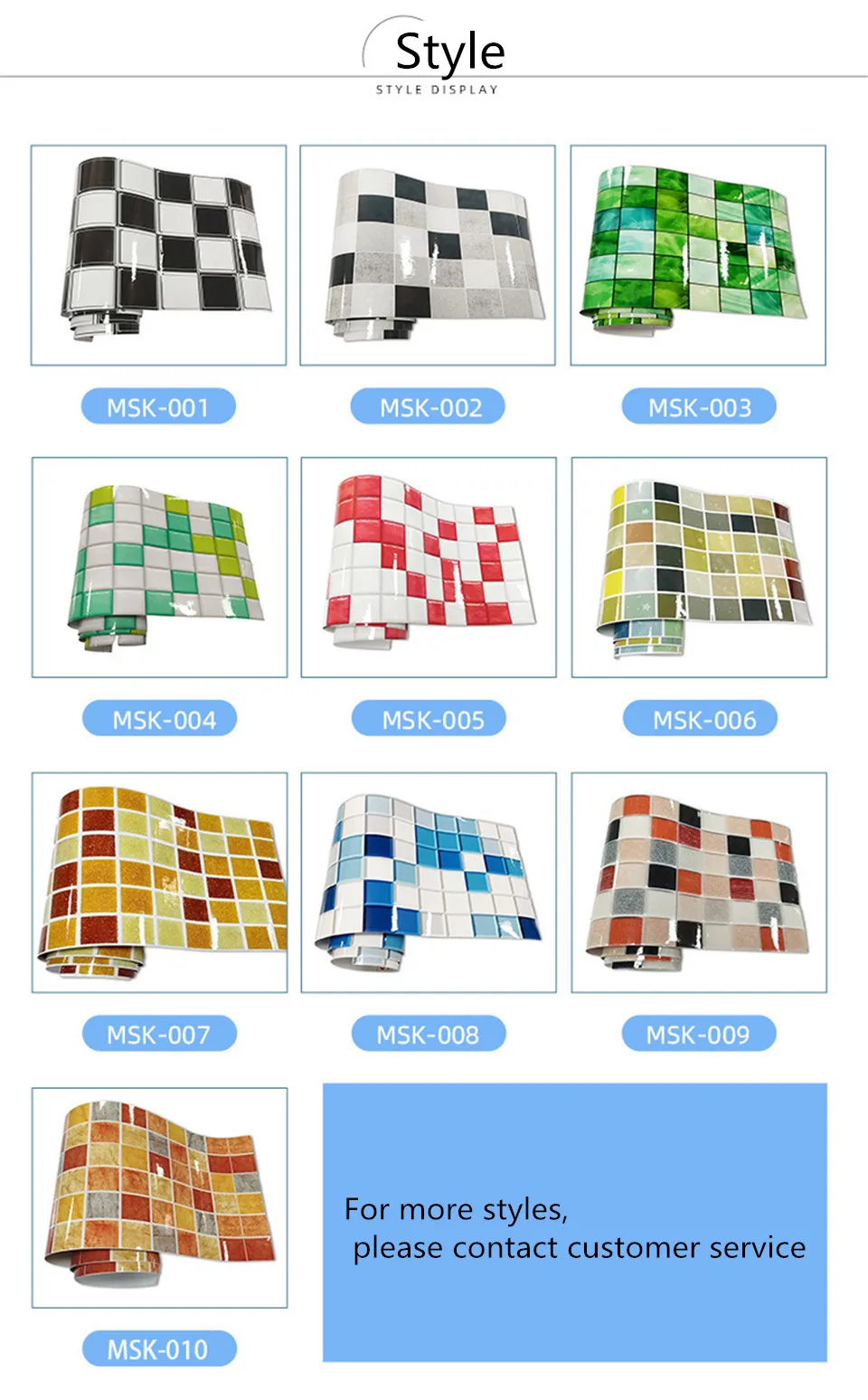 

20x240cm Mosaic Wall Tile Sticker Waterproof Oil-proof Decorative Stickers Home Design PVC Adhesive DIY Wallpaper tegelstickers