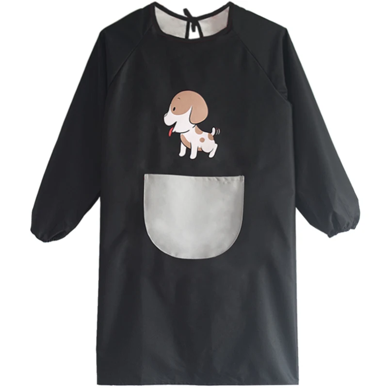 Кухонный водонепроницаемый и маслостойкий фартук с длинными рукавами для