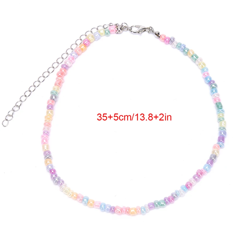 

Женское богемное ожерелье-чокер с цветными бусинами