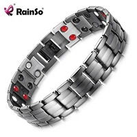 rainso 2021copper bangle bracelets bracelet homme trendy 4 health care elements magnetic energy negative for fathers gift