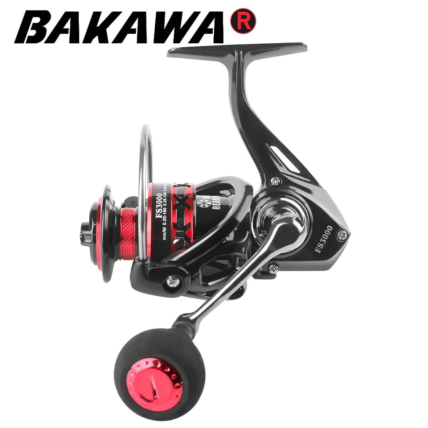 

BAKAWA Speed Spinning Fishing Reel Pesca 5.0:1 Gear Ratio 8kg Drag Carp For Saltwater Freshwater Coil Accessories