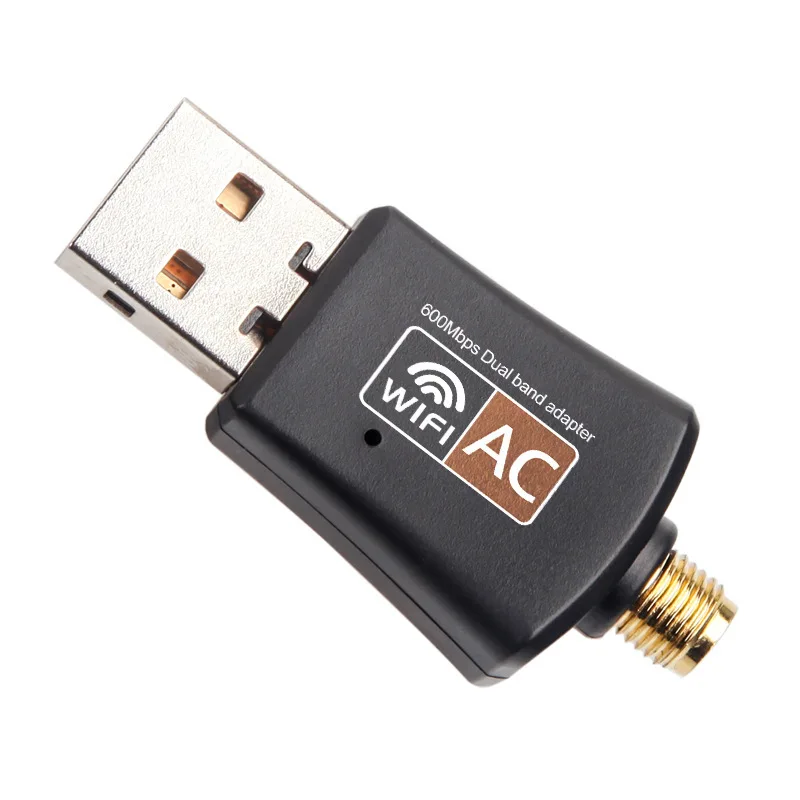 

600M Dual-band Wireless Network Card 2.4G/5.8G Desktop Wifi Receiver and Transmitter USB Interface Coverage 200 Meters