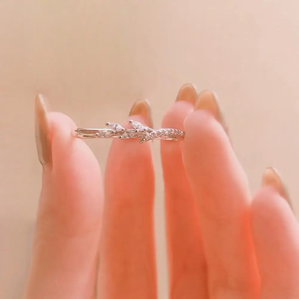 Простой оливковый кристалл в форме листика обручальные кольца женские вечность