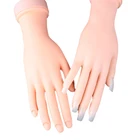 Гибкие настольное крепление мягкий Маникюр Практика Модель тренировки искусства ногтя Искусственный ручной многоразовый практика манекен руки ручной дизайн ногтей