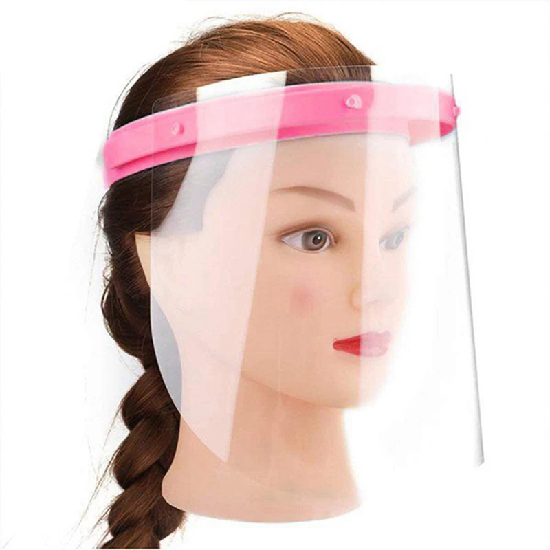 

Top Deals 10PC Protective Face Face Shield Detachable Face Shield Anti-Fog Dustproof Pink