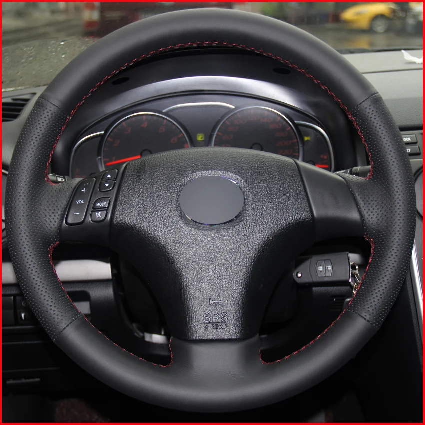 Чехол MEWANT из искусственной черной кожи для Mazda 3 Axela 2004 2009 5 2010 6 Atenza MPV|Чехлы на руль|