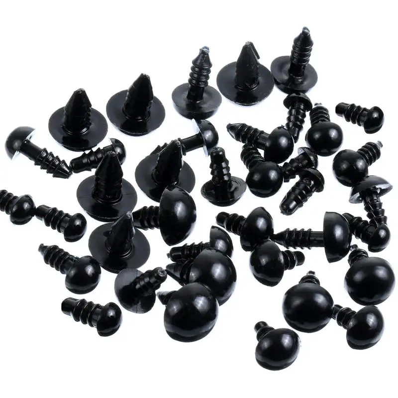 142 штук черные пластиковые защитные глаза с шайбами и коробкой для хранения