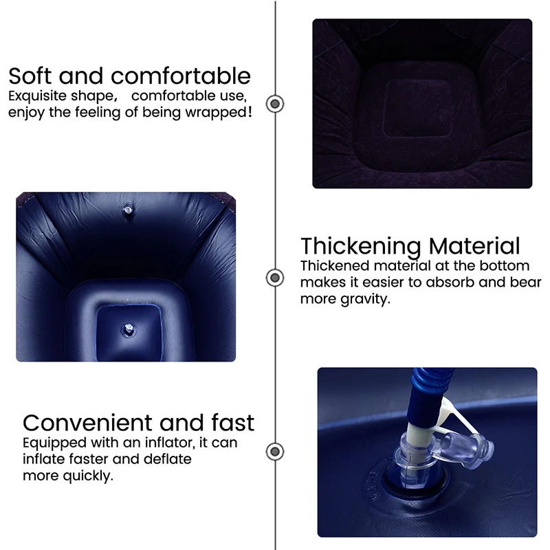 

Outdoor Large Lazy Inflatable Sofa Sleeping Chair Lounger SeatDouble Tidal Current Compressible Sofas For Rest 2020