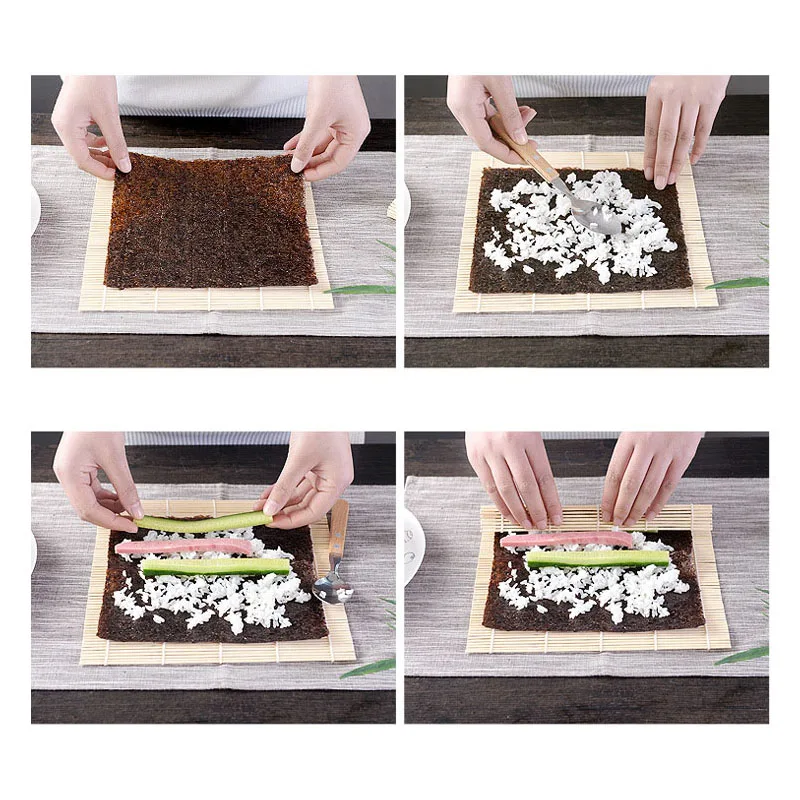 1 шт. набор для суши бамбуковые коврики лопатки риса инструменты кухни сделай сам