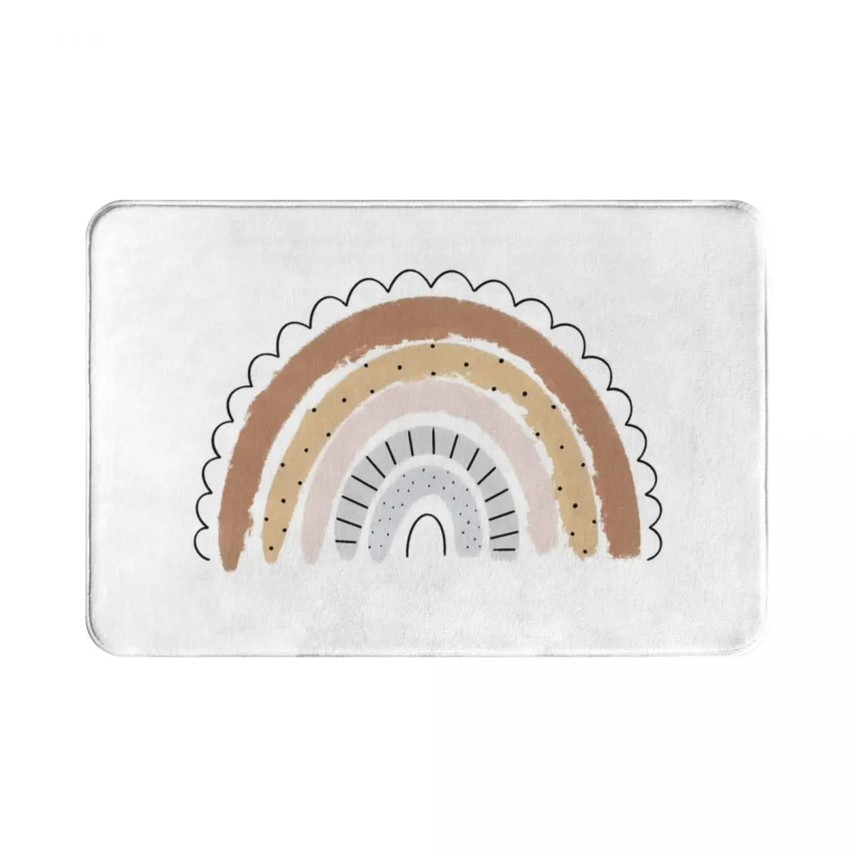 Напольный коврик Happy Rainbow полиэстер нескользящий моющийся для передней комнаты