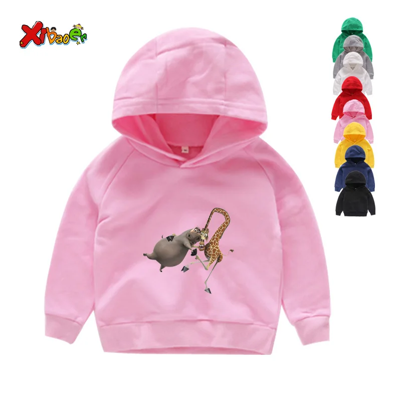 

Boys Winter Clothes New Hoodies Sweatshirts Cartoon Madagascar Lion Alex Cute Tops Girls Clothes for Winter 3-15 Years Hoodies