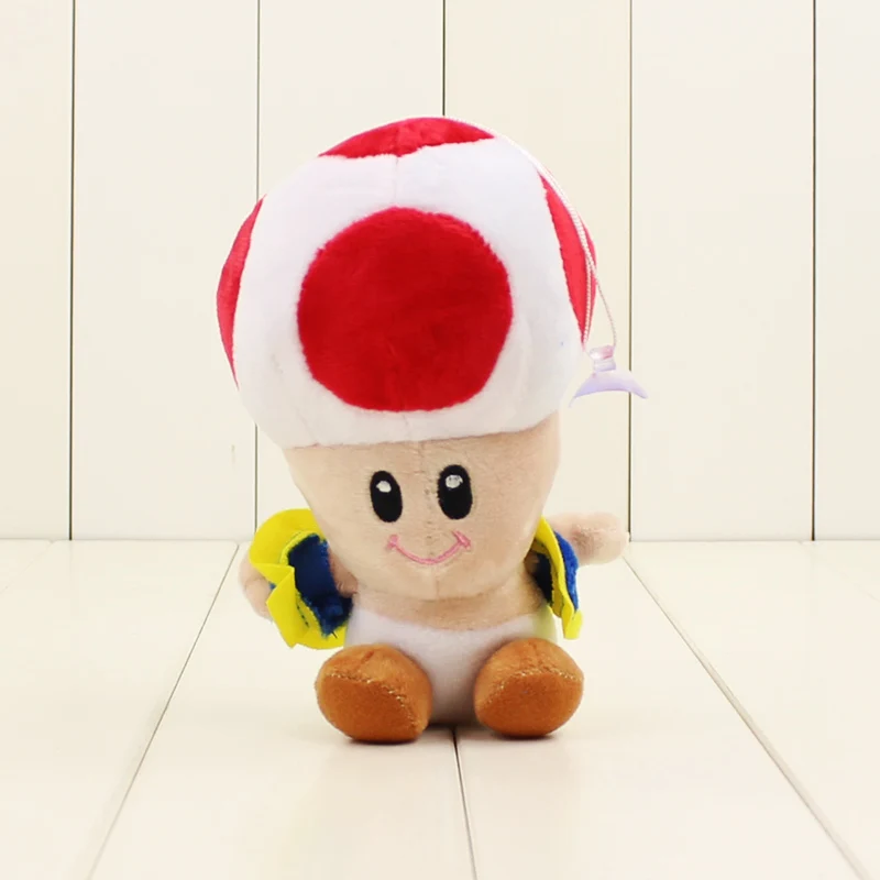 toad 14cm 8-21 см Супер Марио Bros игра милые Goomba плюшевые куклы игрушки Луиджи Марио приведение бу троопа черепаха бомба мягкая для детей - Цвет: toad 14cm