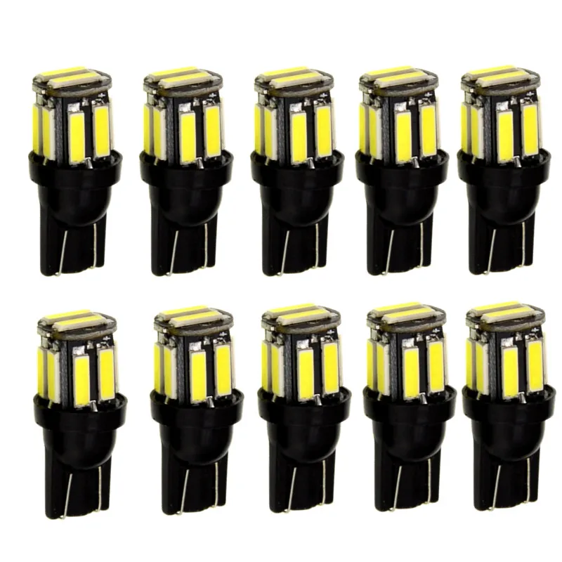 

2/10Pcs W5W 10 7020 SMD Car T10 LED 194 168 Panel Lamp White Bulbs For Clearance Lights Wedge Replacement Reverse Instrument 12V