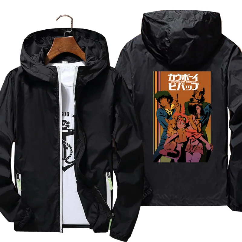 

2021 jackets for men Cowboy Bebop logo 1 Windbreaker jacket Reflective Skin Sun Spring Autumn brand jacket printing