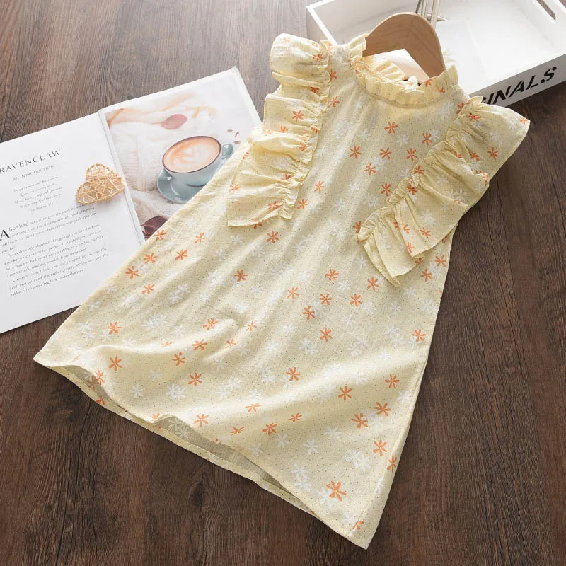 Bear Leader Summer Girls Dress Clothes Flower Princess Children Baby Casual Wear Layered | Детская одежда и обувь