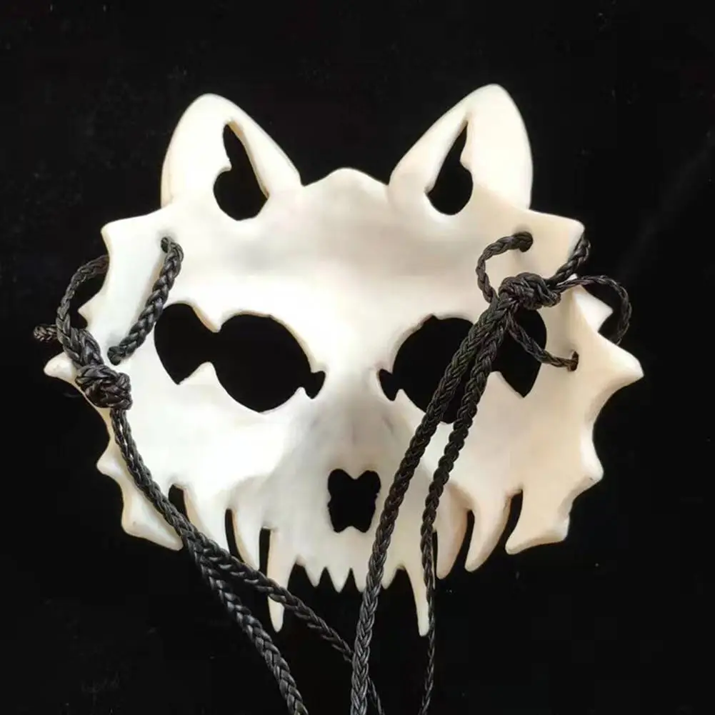 Маска для вечевечерние НКИ на Хэллоуин с длинными зубами демон Самурай белая