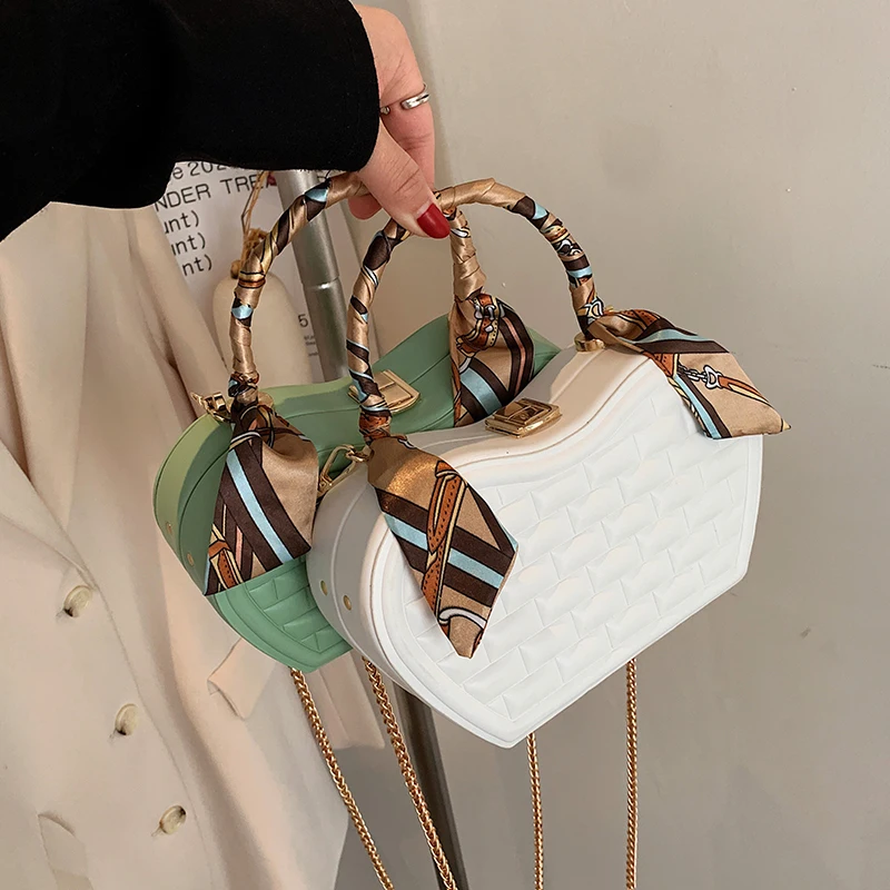 

Acrylic Apple Shape Chain Shoulder Bag for Women with scarf Party Clutch Ladies Purses and Handbags Fashion Designer Bag