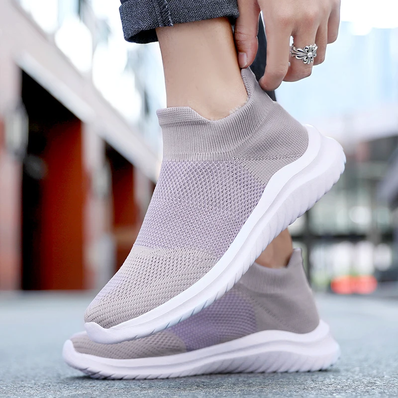 

Women's Vulcanized Shoes Spring and Autumn New Sports Shoes Knitted Casual Shoes Breathable Comfortable Vulcanized Shoes